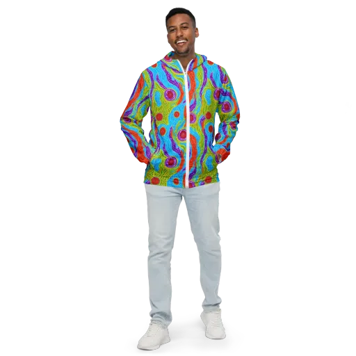 Chromatic Harvest on a Men's Windbreaker