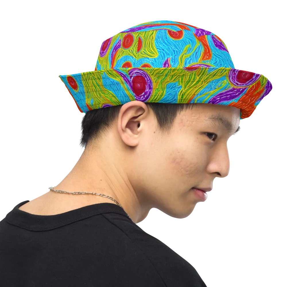 Chromatic Harvest on Reversible Bucket Hat — Right Outside