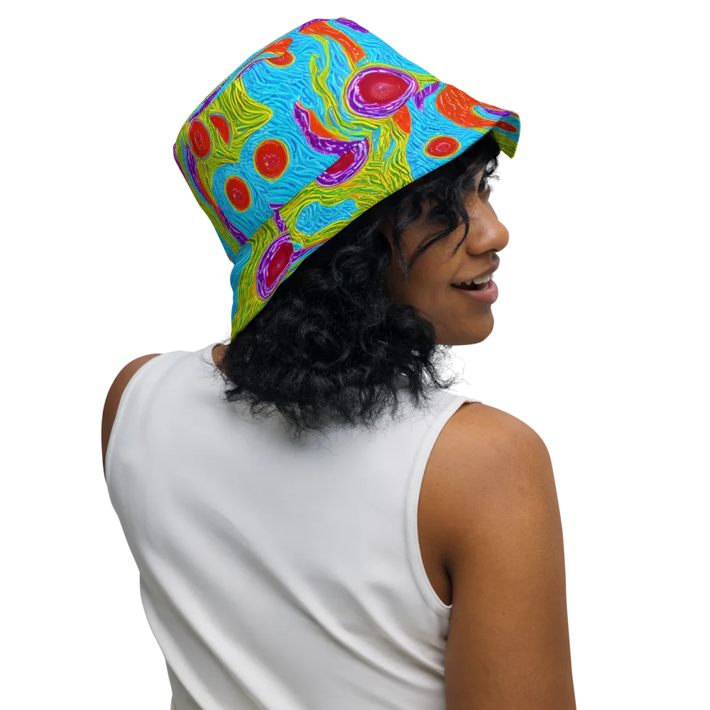 Chromatic Harvest on Reversible Bucket Hat — Right Outside