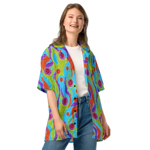 Chromatic Harvest on a Button Shirt