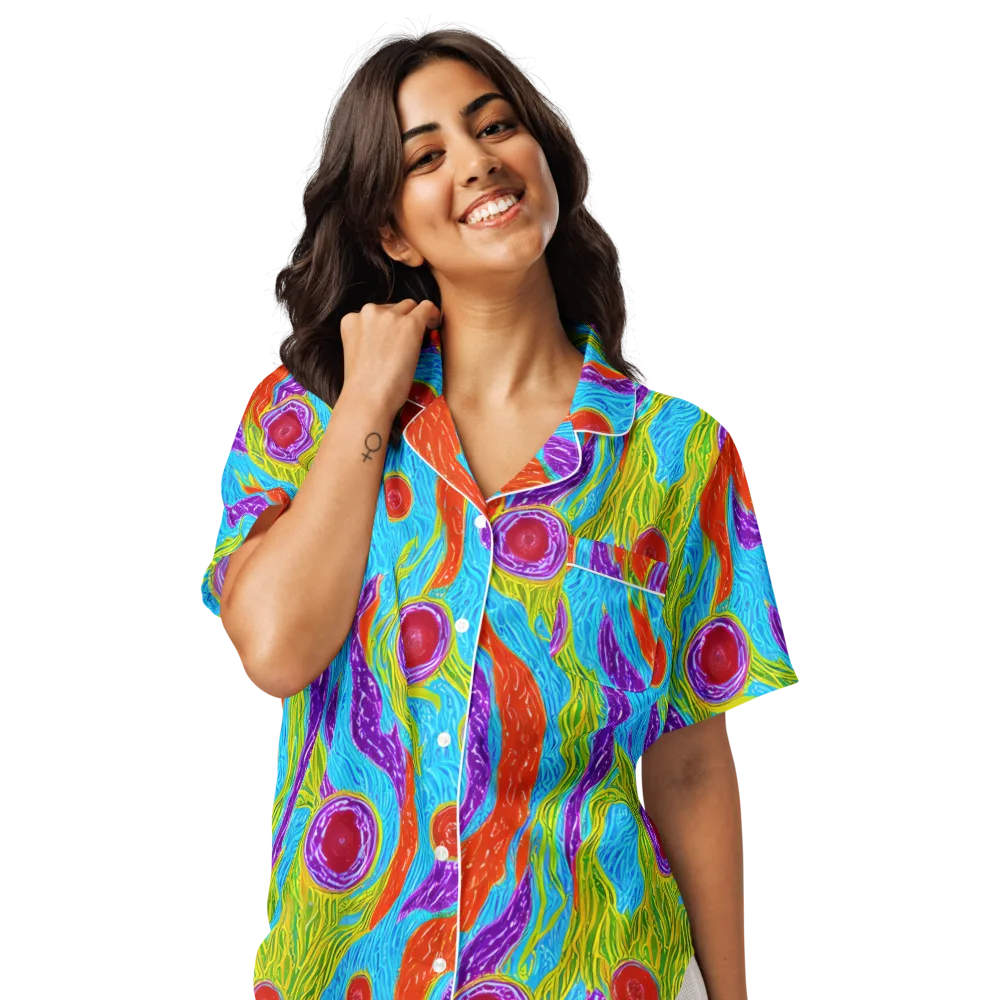 Chromatic Harvest on Women's Short Sleeve Pajama Top — Front