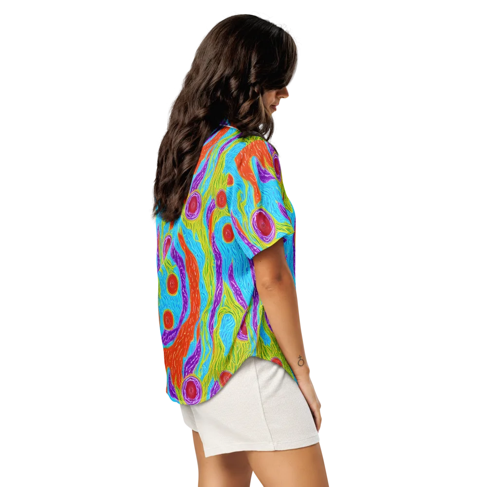 Chromatic Harvest on Women's Short Sleeve Pajama Top — Right Back