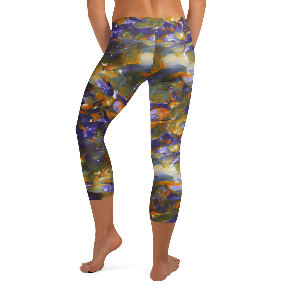 Electric Alchemy on Capri Leggings — Back