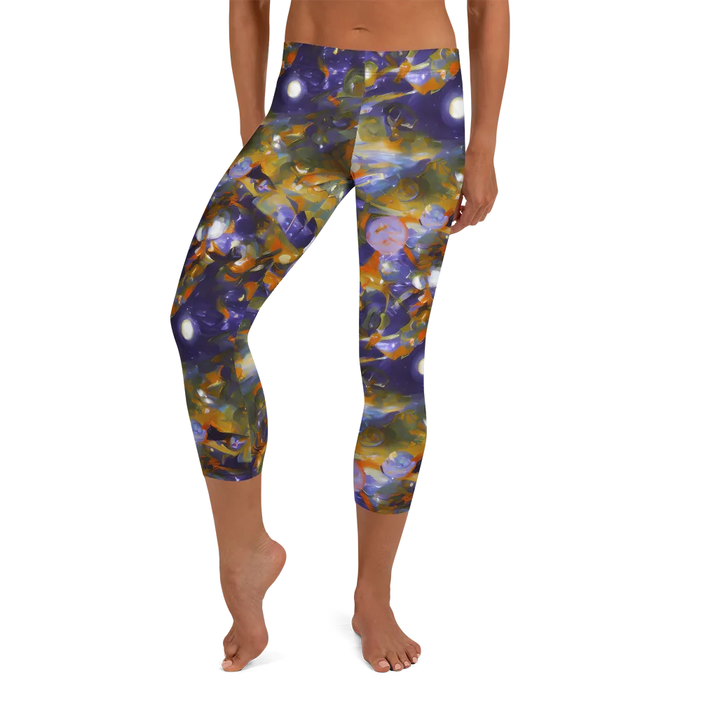 Electric Alchemy on Capri Leggings — Front