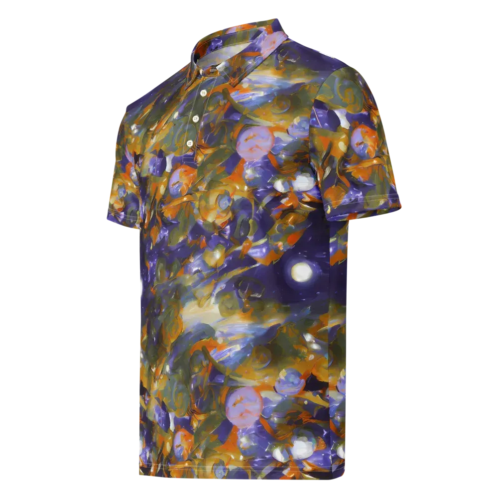 Electric Alchemy on Men's Slim Fit Polo Shirt — Left Front