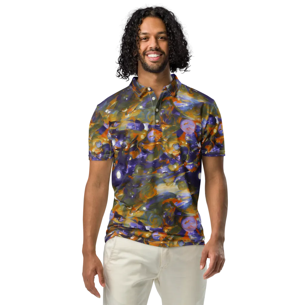 Electric Alchemy on Men's Slim Fit Polo Shirt — Front
