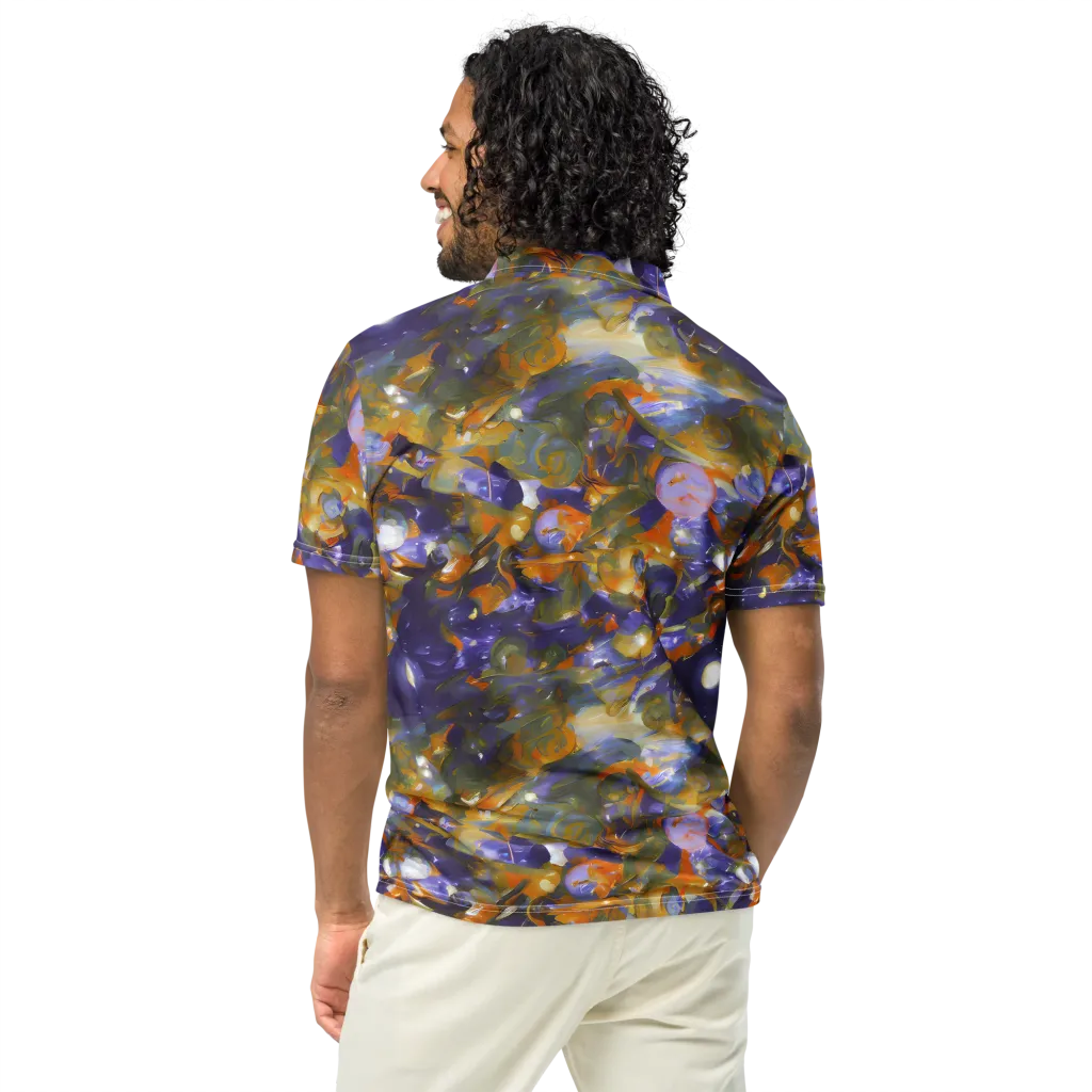 Electric Alchemy on Men's Slim Fit Polo Shirt — Back