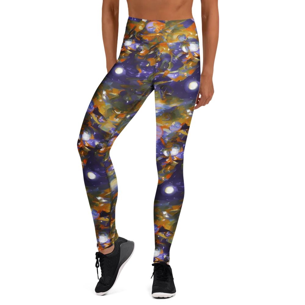 Electric Alchemy on Yoga Leggings — Front