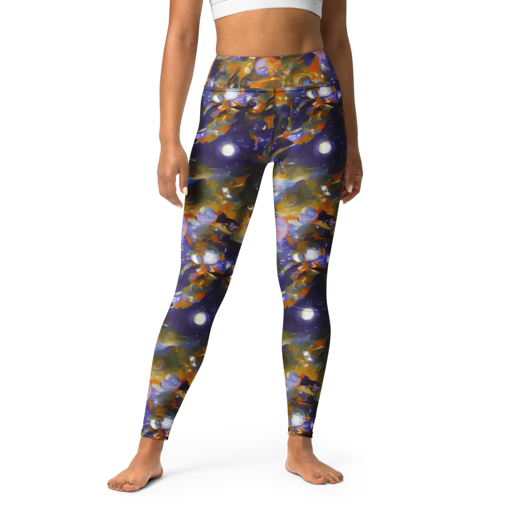 Electric Alchemy on Yoga Leggings — Front