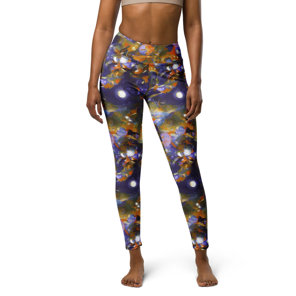 Electric Alchemy on Yoga Leggings — Front
