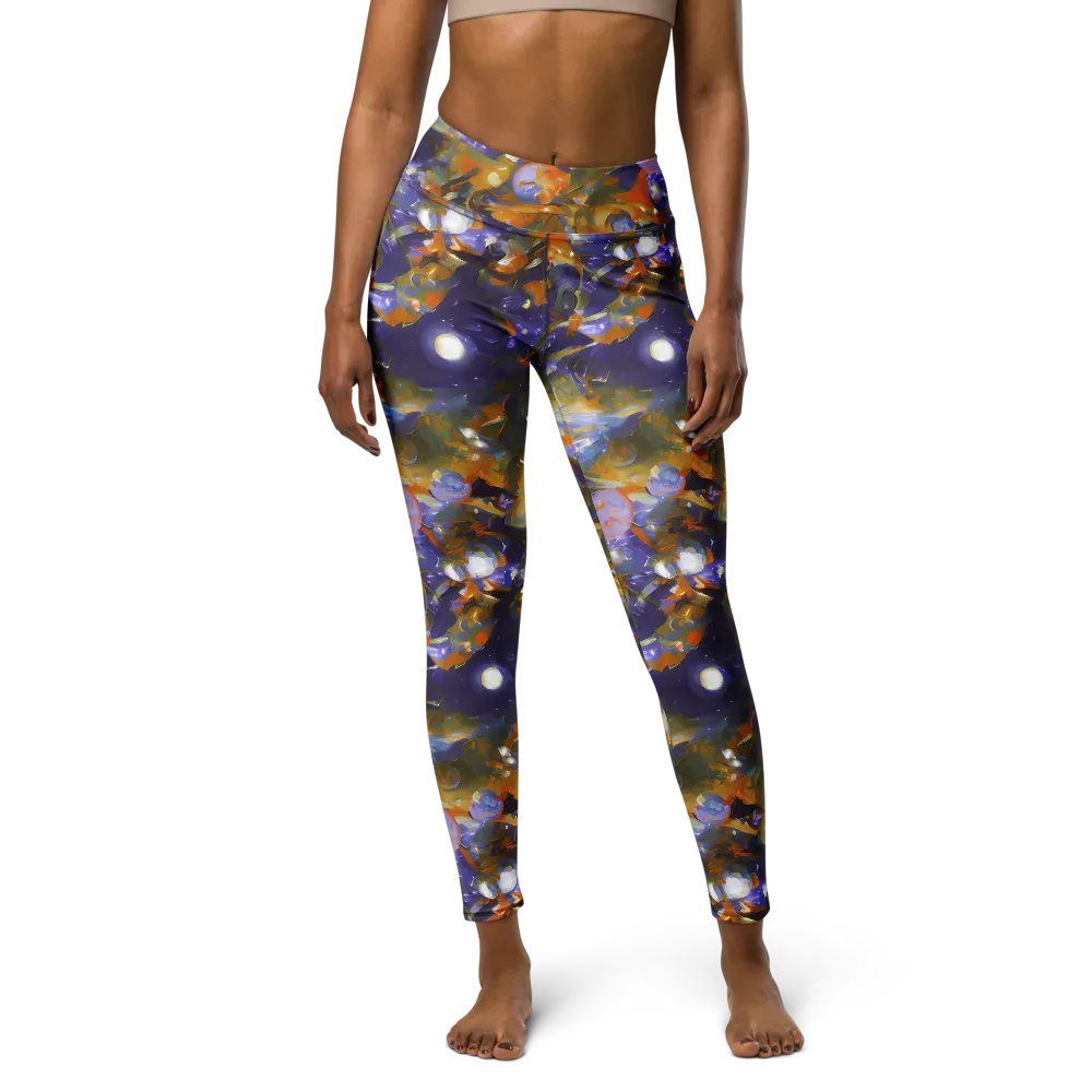 Electric Alchemy on Yoga Leggings — Front