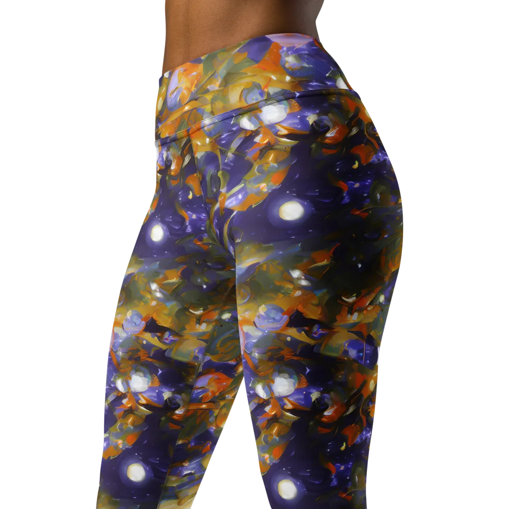 Electric Alchemy on Yoga Leggings — Left Front