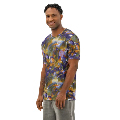 Electric Alchemy on a Men's Cotton Crew Neck T-Shirt
