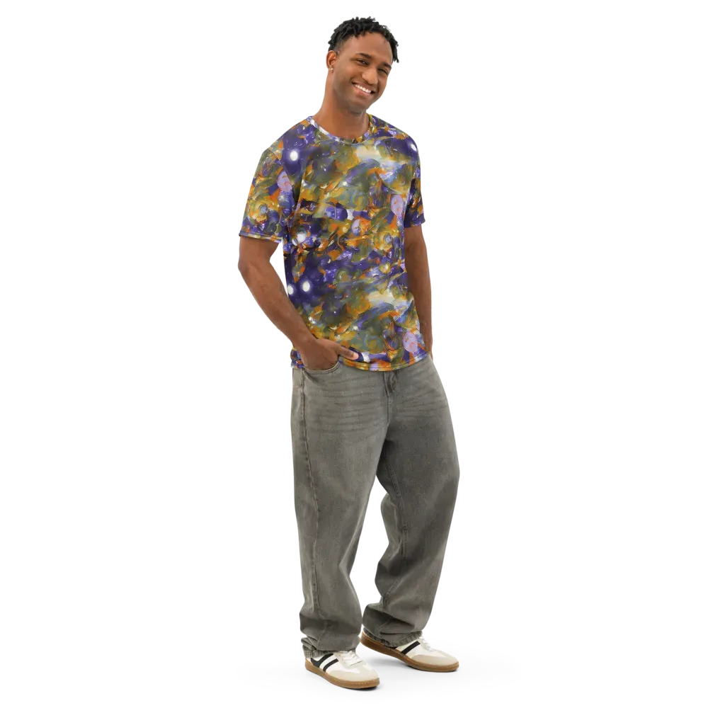 Electric Alchemy on Men's Cotton Crew Neck T-Shirt — Right Front