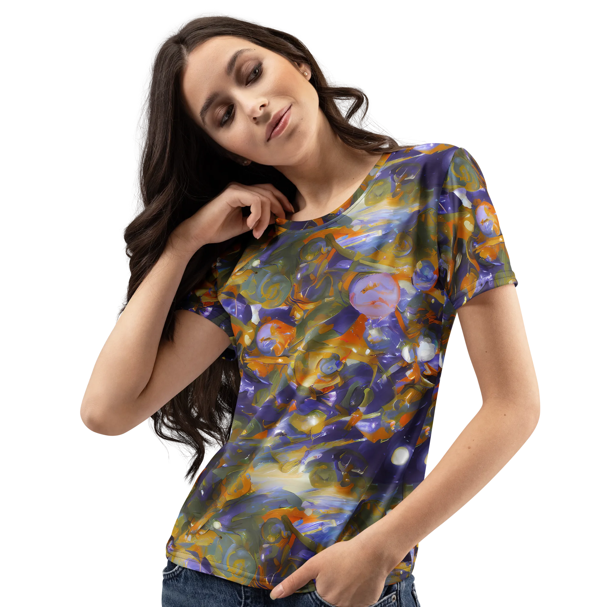 Electric Alchemy on Women's Crew Neck T-Shirt — Left Front