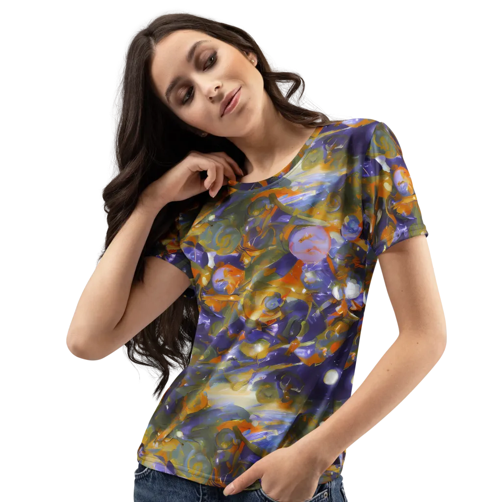 Electric Alchemy on Women's Crew Neck T-Shirt — Left Front