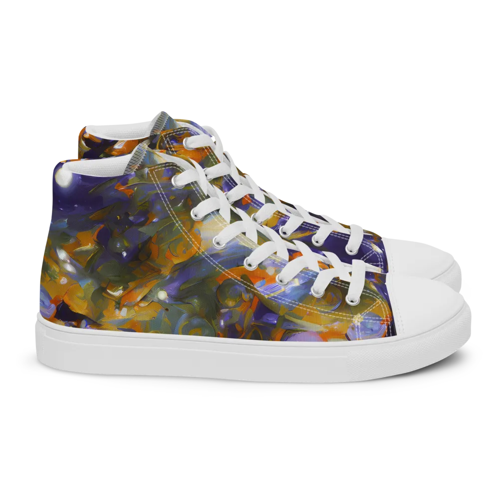 Electric Alchemy on Women's High Top Canvas Shoes — Right