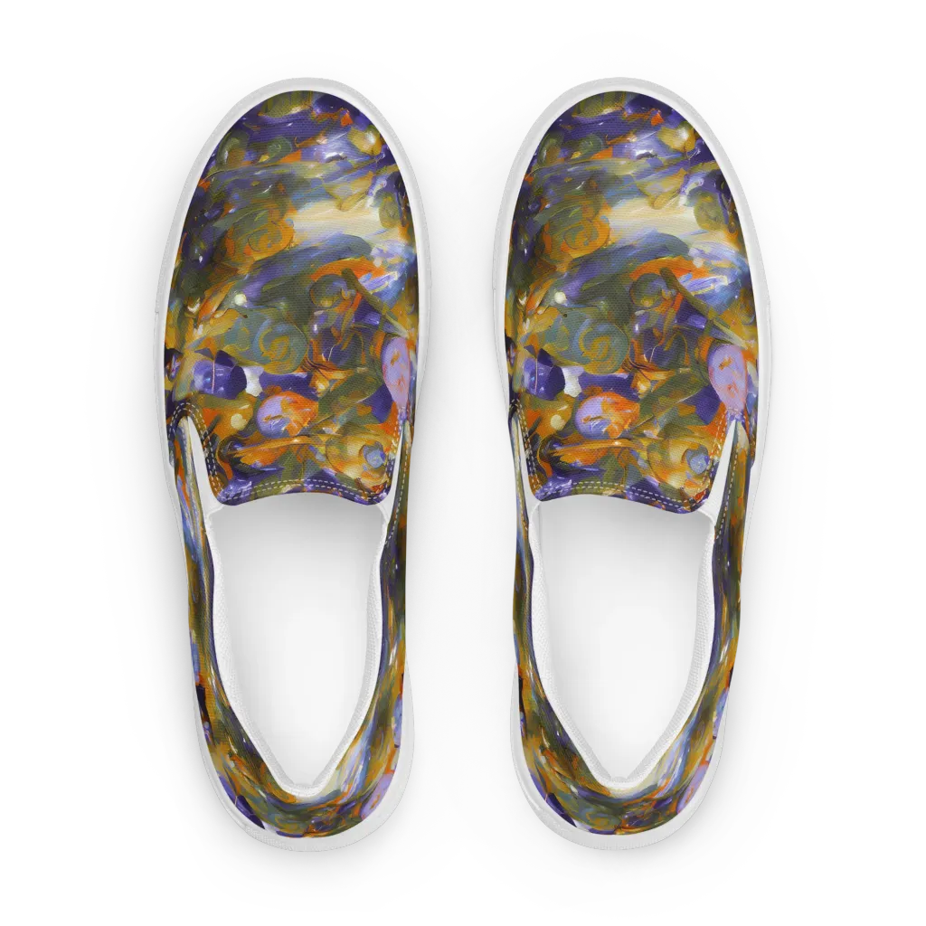 Electric Alchemy on Men's Slip-On Canvas Shoes — Front