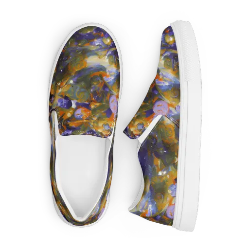 Electric Alchemy on a Men's Slip-On Canvas Shoes
