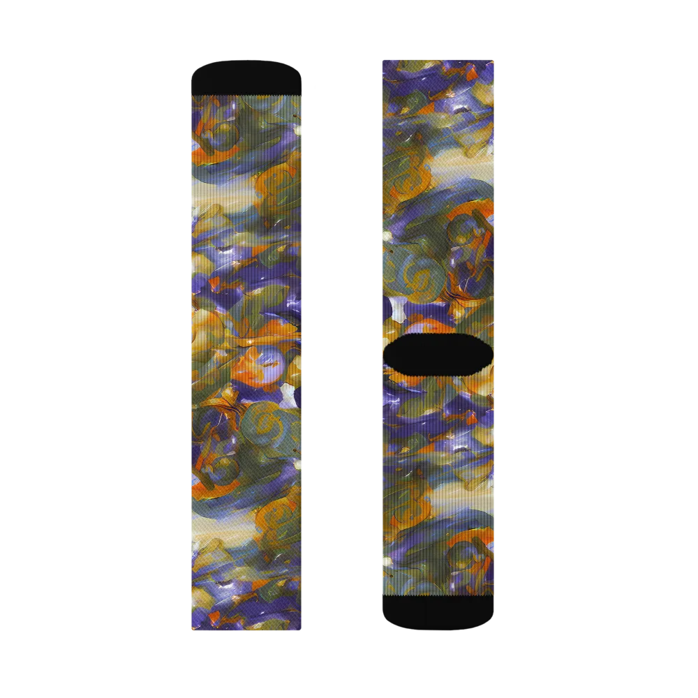 Electric Alchemy on Socks — Right Sock