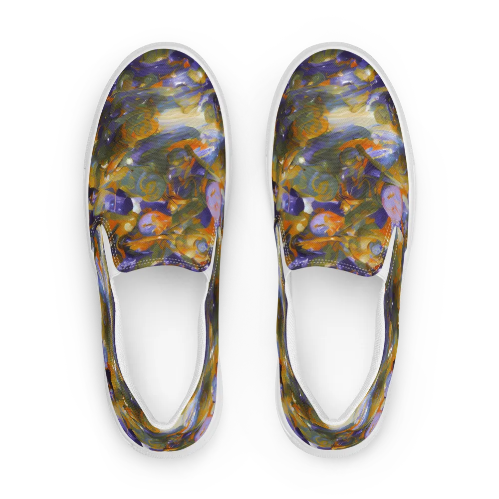 Electric Alchemy on Women's Slip-On Canvas Shoes — Front
