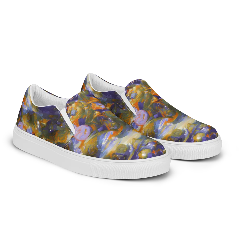 Electric Alchemy on Women's Slip-On Canvas Shoes — Right Front