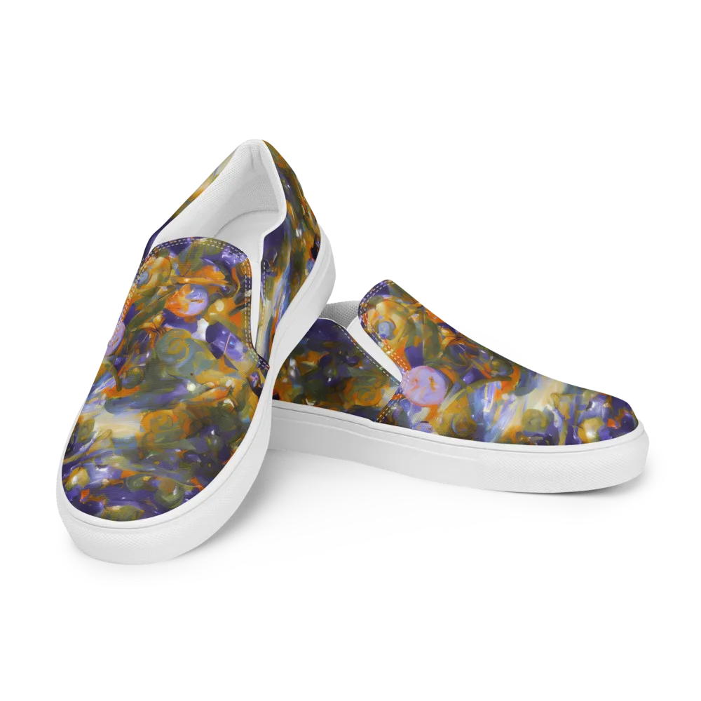 Electric Alchemy on Women's Slip-On Canvas Shoes — Left Front