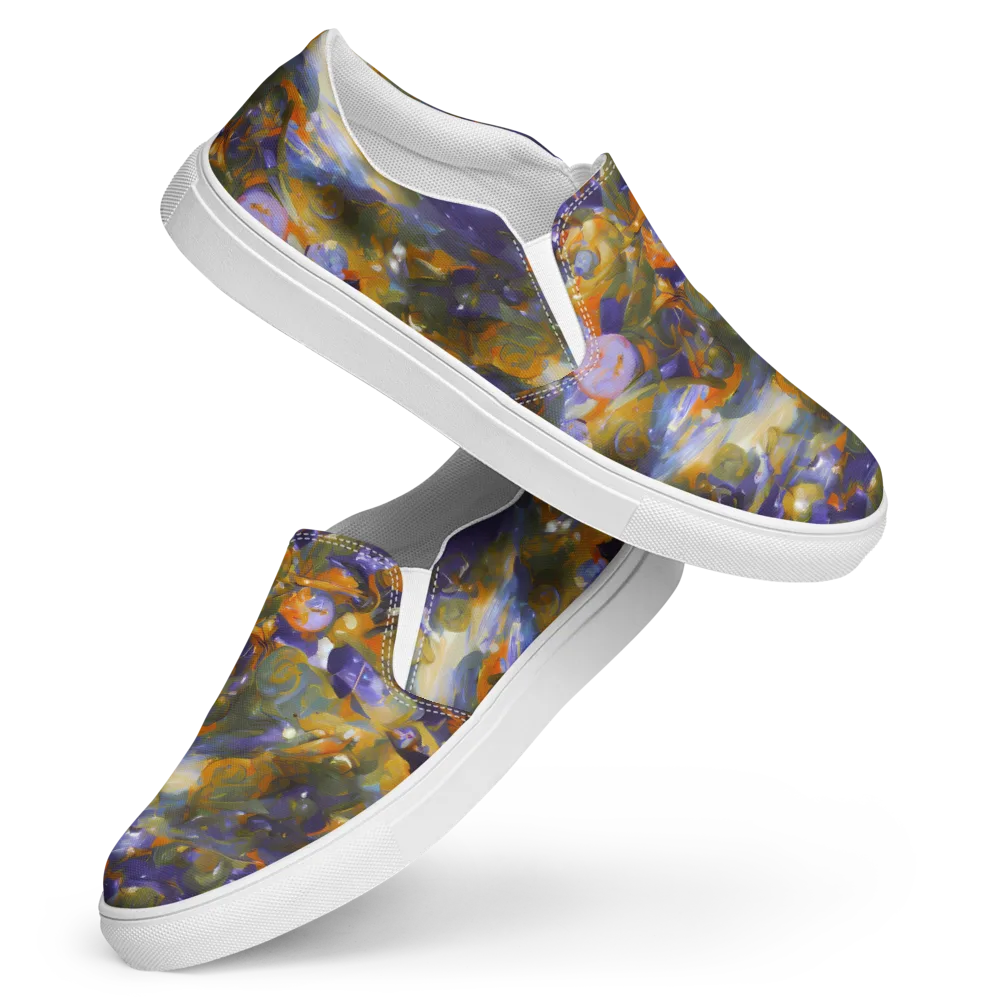 Electric Alchemy on Women's Slip-On Canvas Shoes — Front