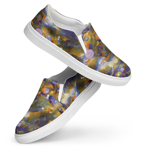 Electric Alchemy on a Women's Slip-On Canvas Shoes