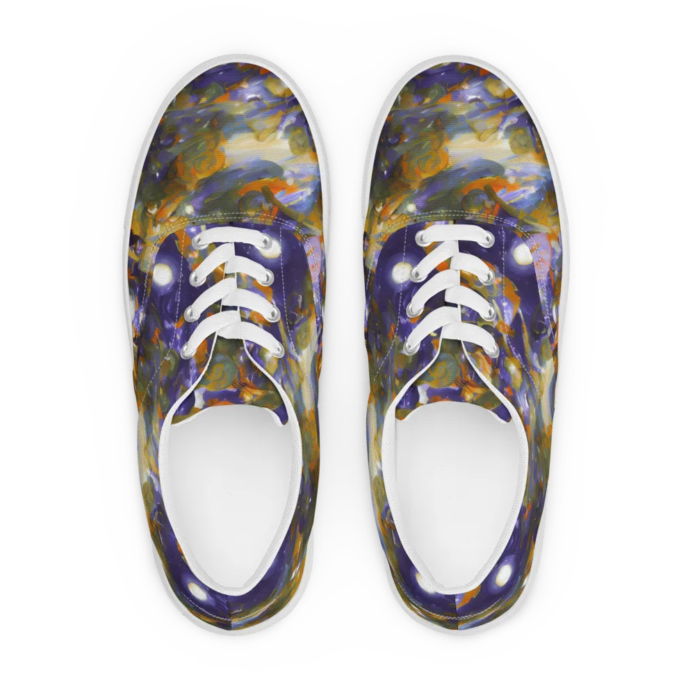 Electric Alchemy on Men's Lace-Up Canvas Shoes — Front
