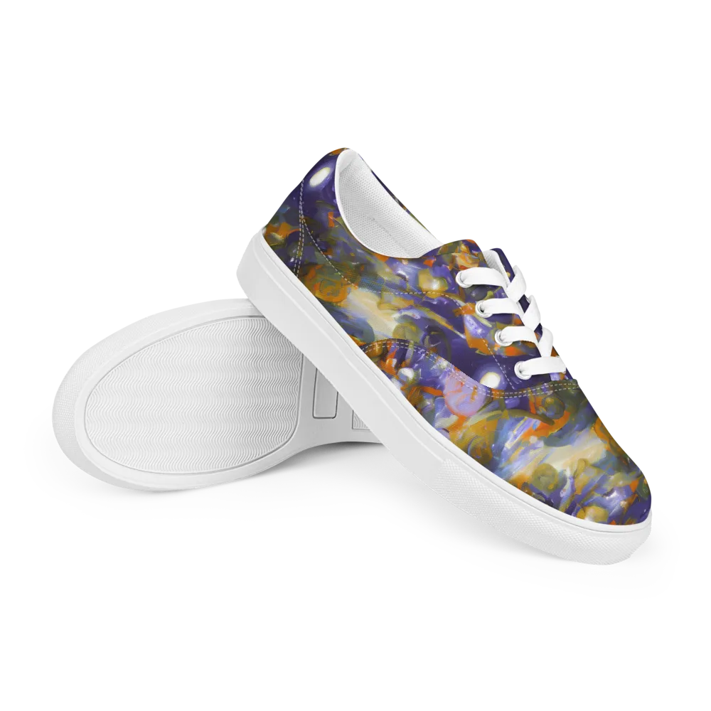 Electric Alchemy on Men's Lace-Up Canvas Shoes — Right Front
