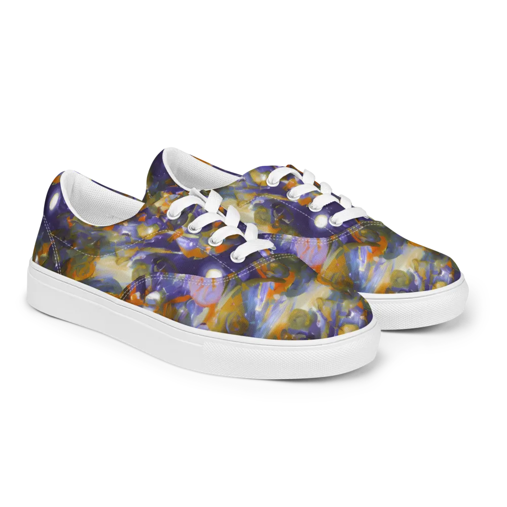 Electric Alchemy on Men's Lace-Up Canvas Shoes — Right Front