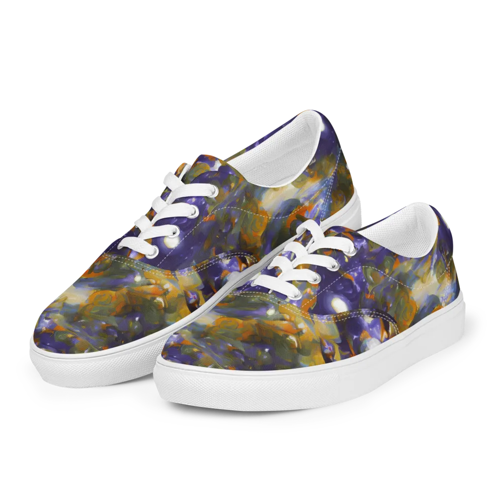 Electric Alchemy on Men's Lace-Up Canvas Shoes — Left Front