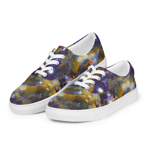 Electric Alchemy on a Men's Lace-Up Canvas Shoes