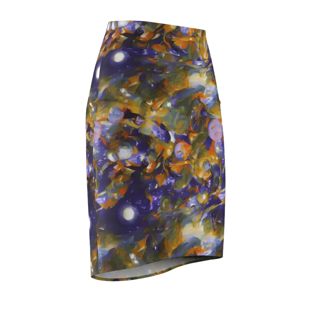 Electric Alchemy on Pencil Skirt — Front Side