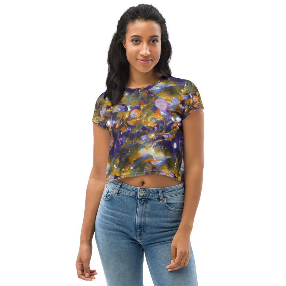 Electric Alchemy on Crop Tee — Front