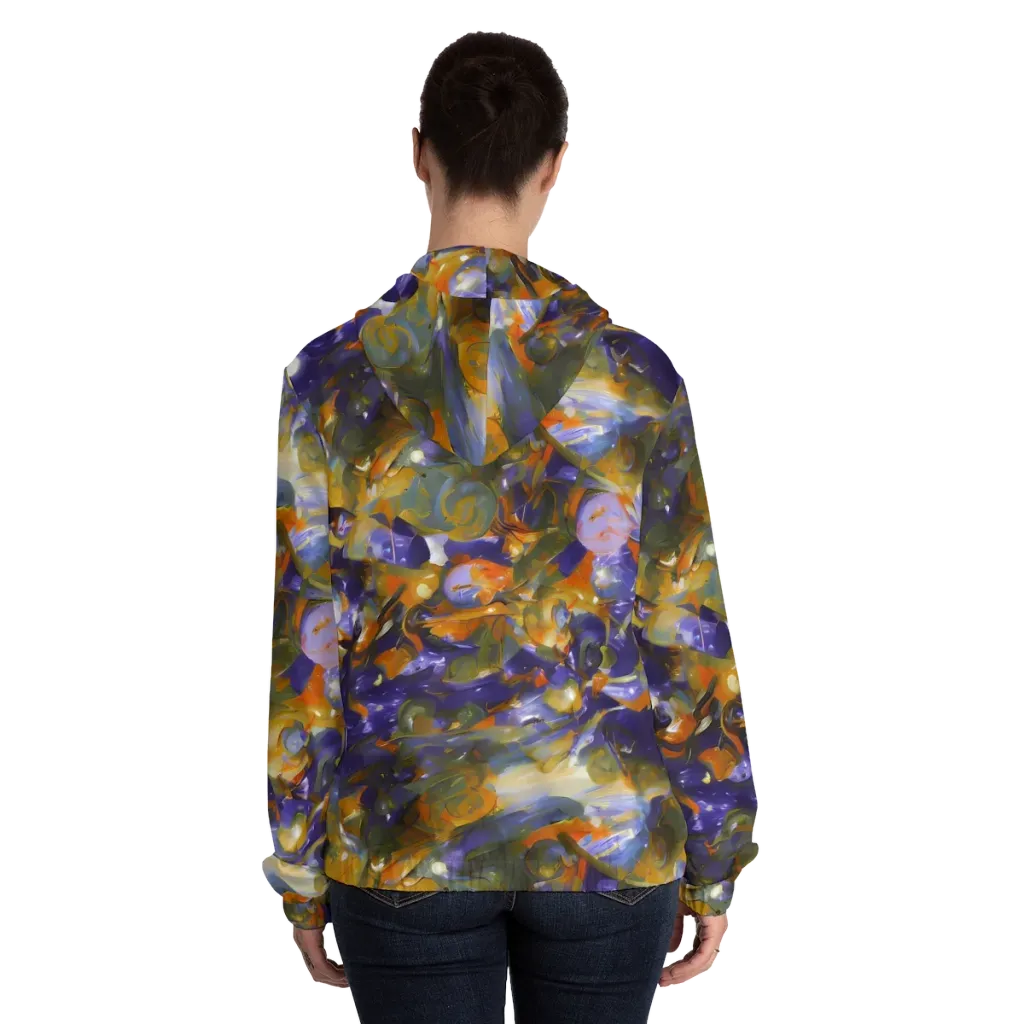 Electric Alchemy on Women's Full-Zip Hoodie — Back On Person