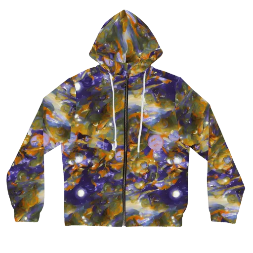 Electric Alchemy on a Women's Full-Zip Hoodie