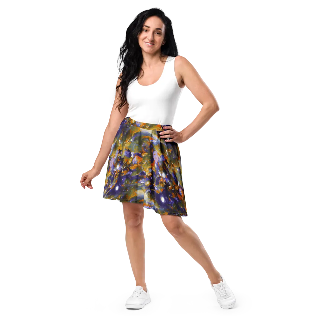 Electric Alchemy on Skater Skirt — Front