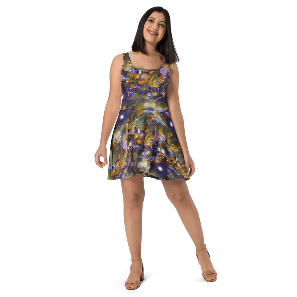 Electric Alchemy on Skater Dress — Front