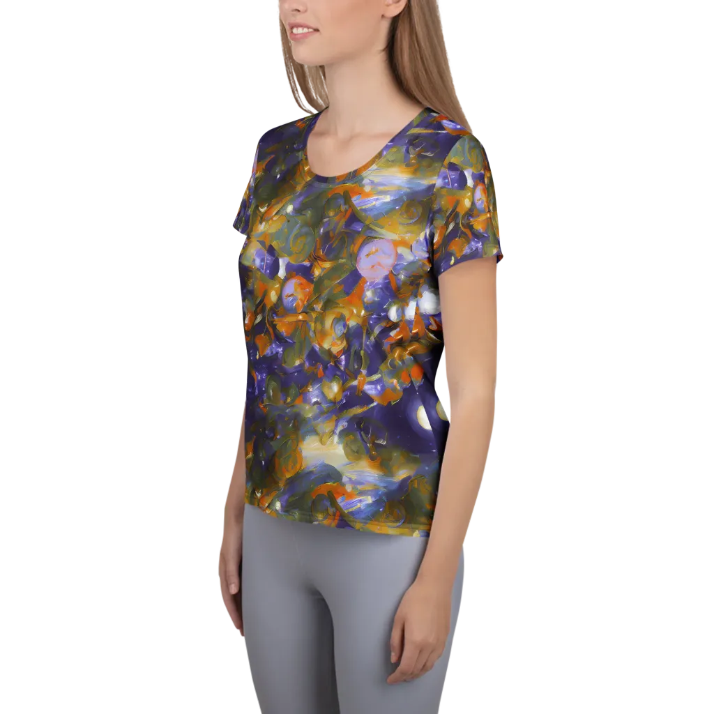 Electric Alchemy on Women's Athletic T-Shirt — Left
