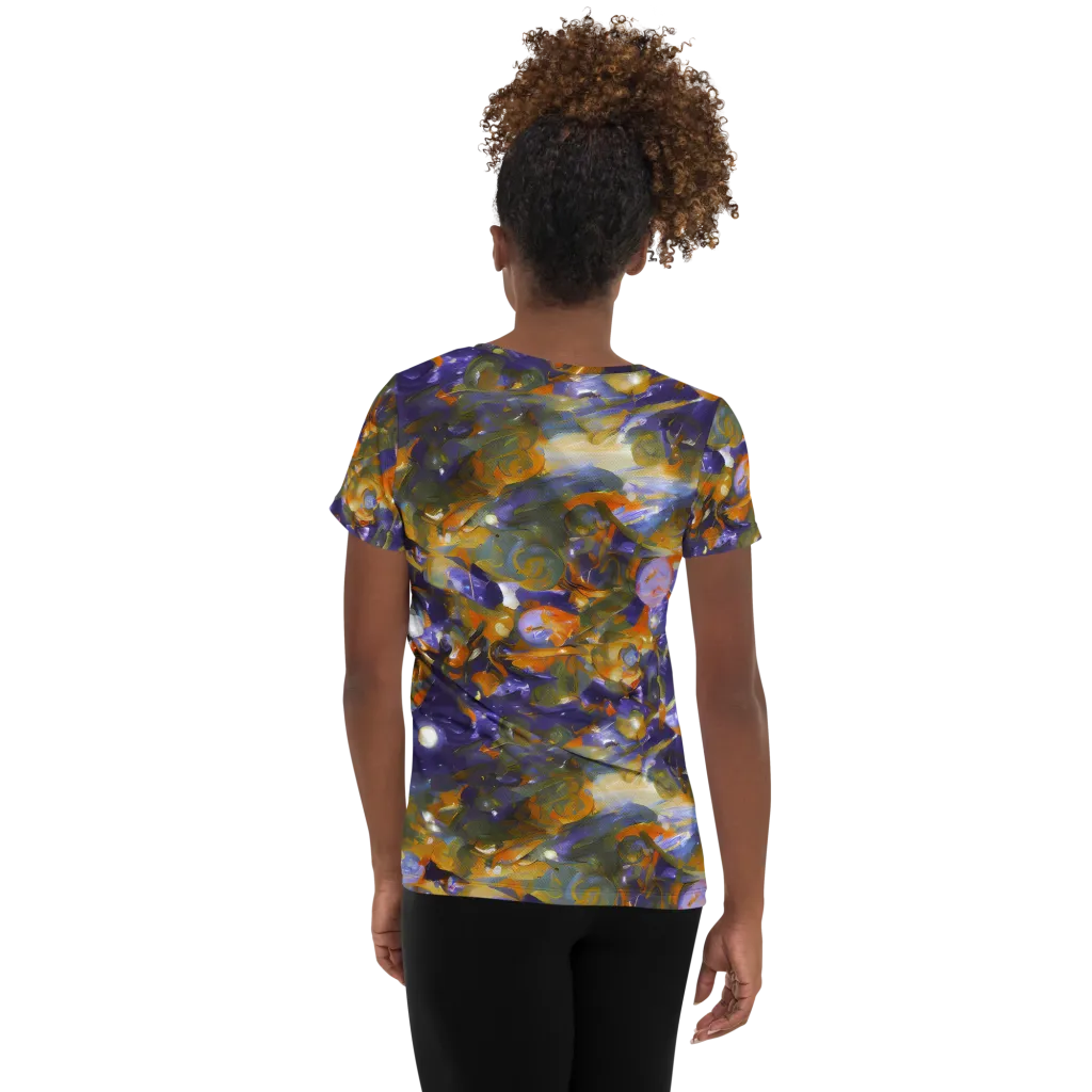 Electric Alchemy on Women's Athletic T-Shirt — Back