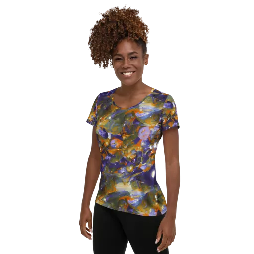 Electric Alchemy on a Women's Athletic T-Shirt
