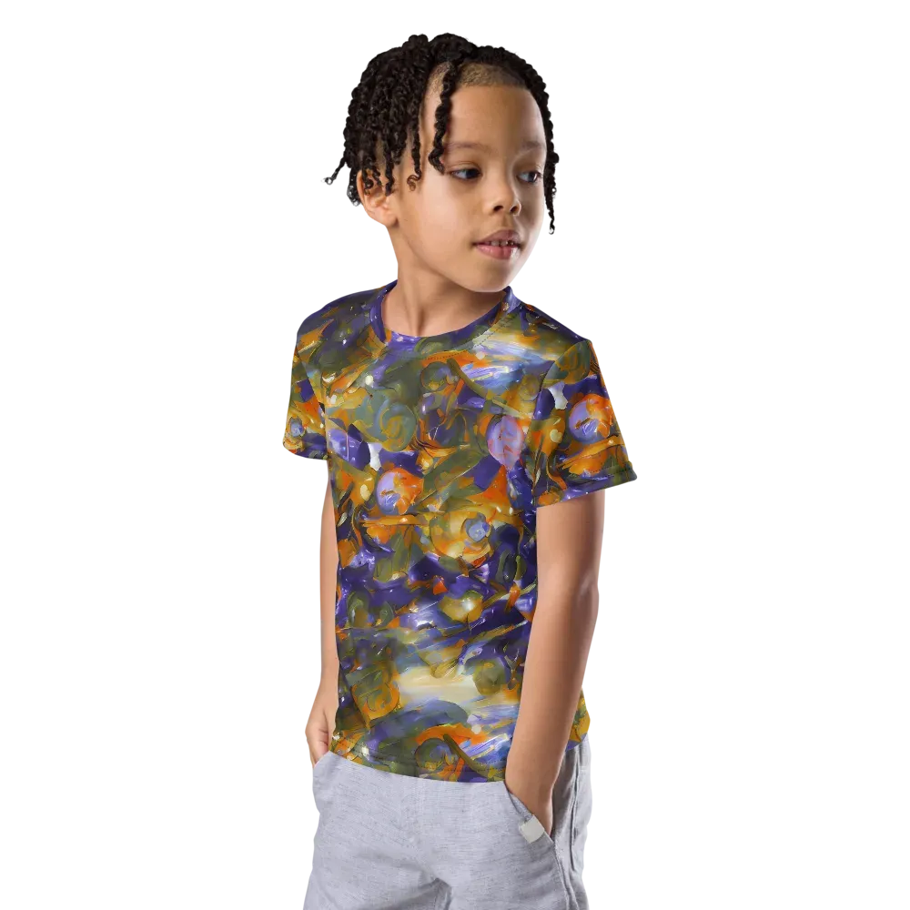 Electric Alchemy on Kids Crew Neck T-Shirt — Left Front