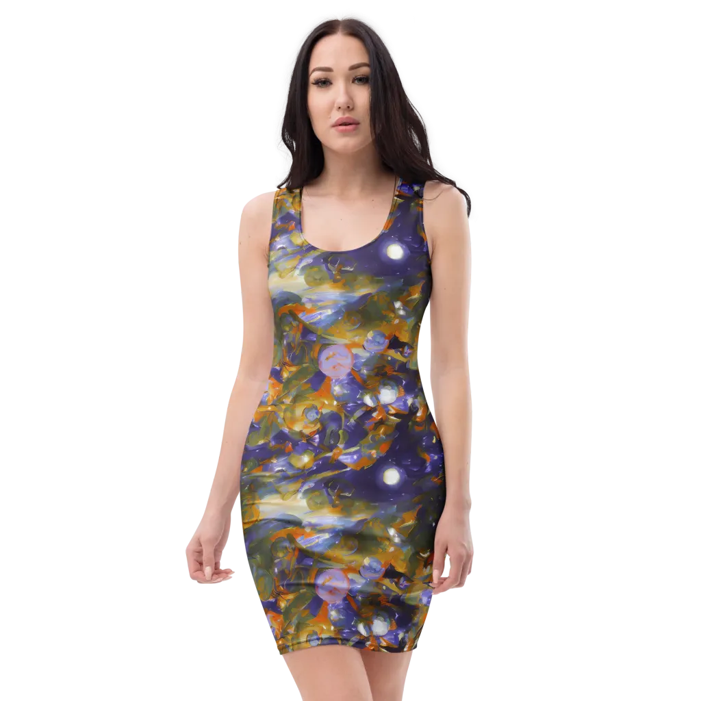 Electric Alchemy on Bodycon Dress — Front