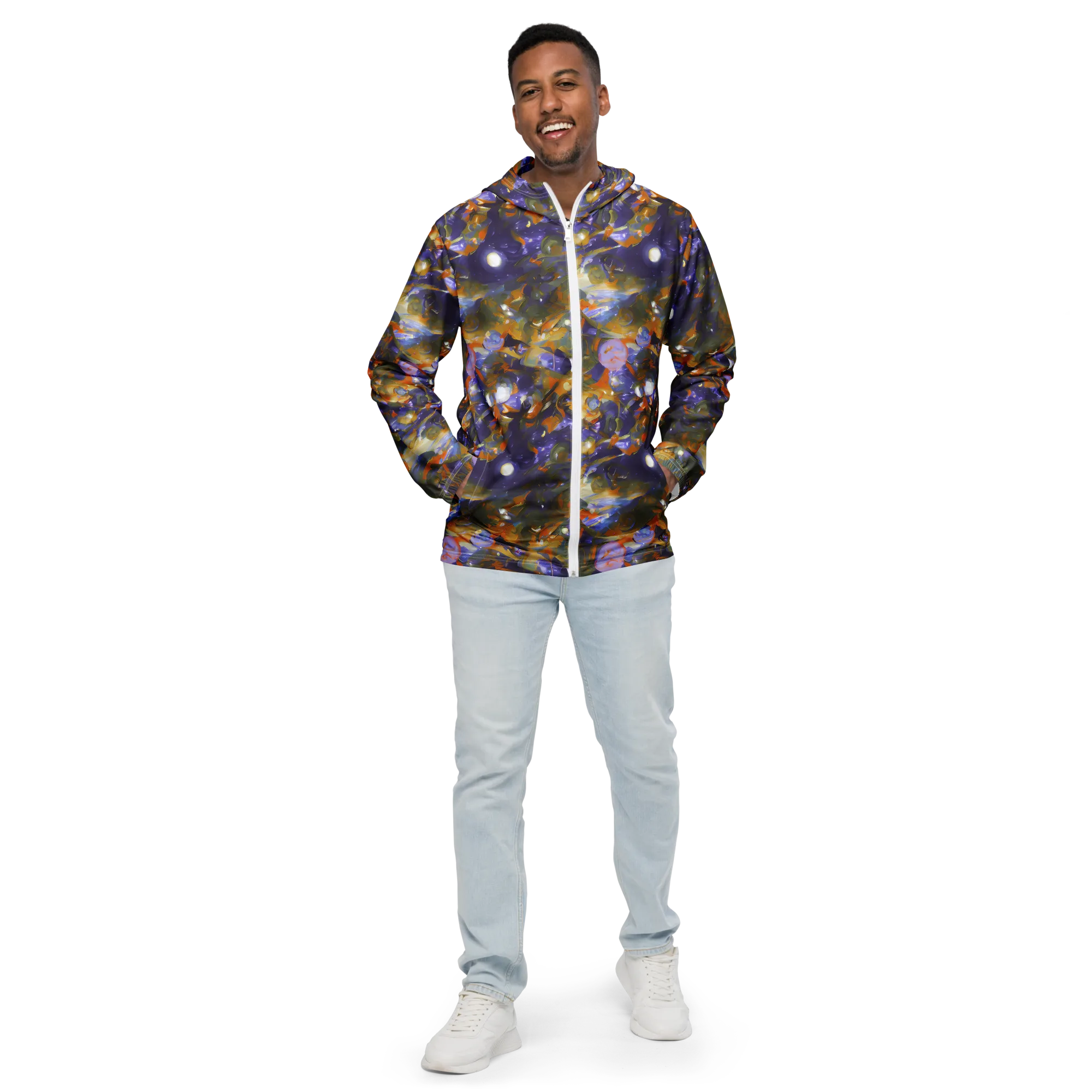 Electric Alchemy on Men's Windbreaker — Front