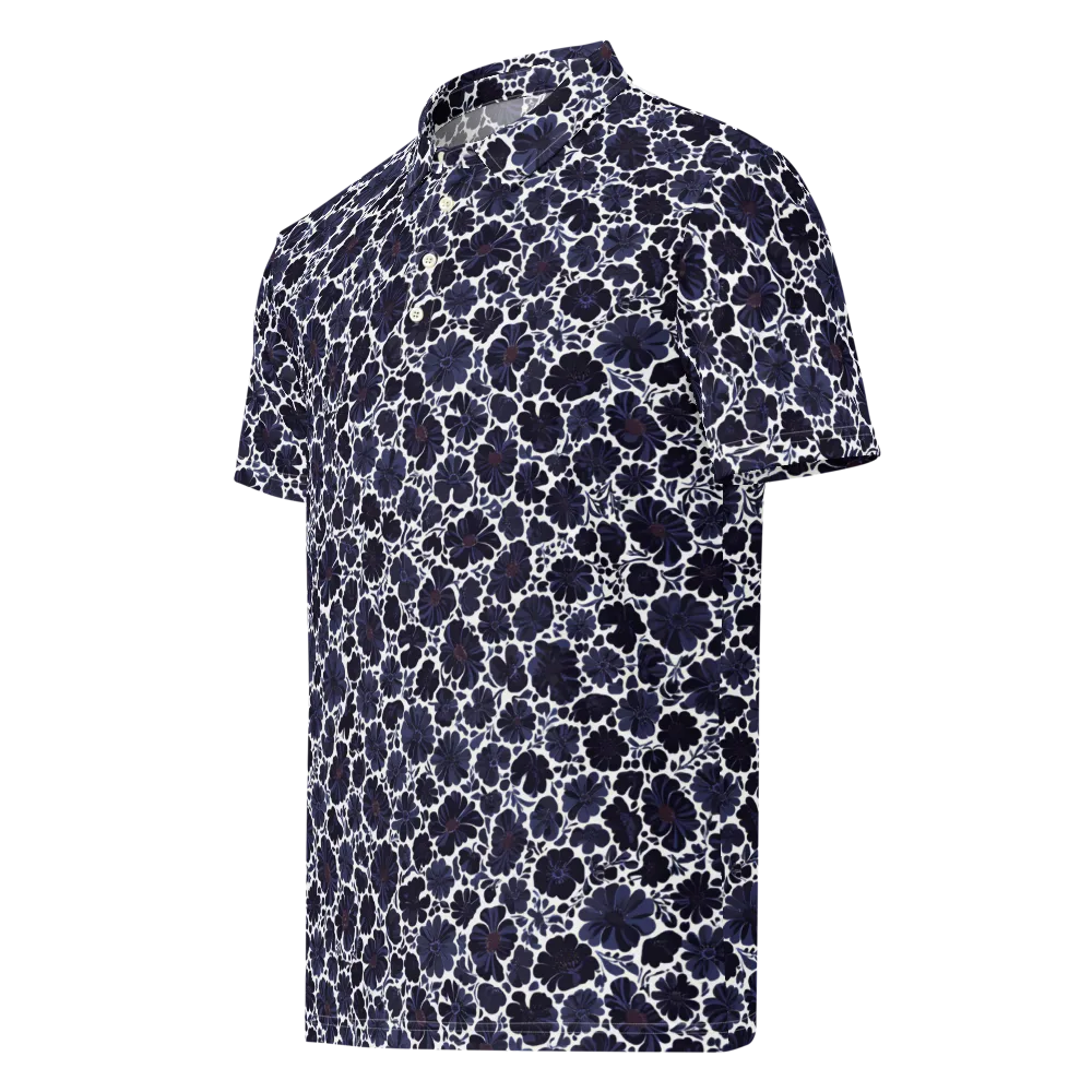 Indigo Bloomfield on Men's Slim Fit Polo Shirt — Left Front