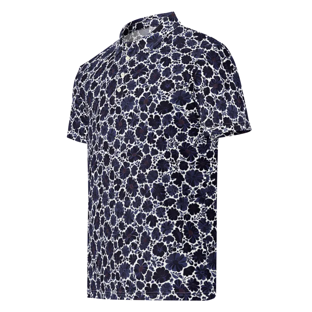 Indigo Bloomfield on Men's Slim Fit Polo Shirt — Left Front