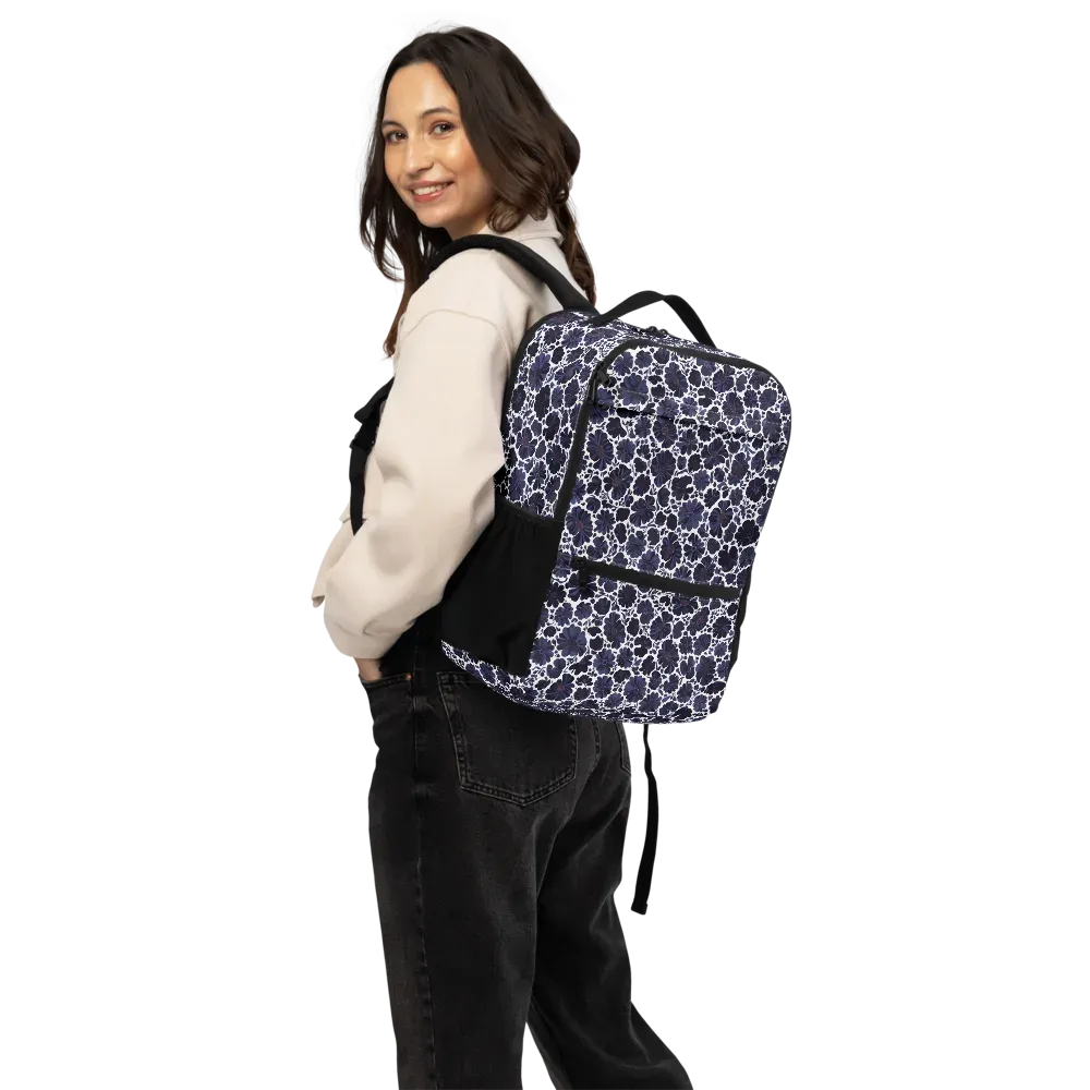 Indigo Bloomfield on Utility Backpack — Back
