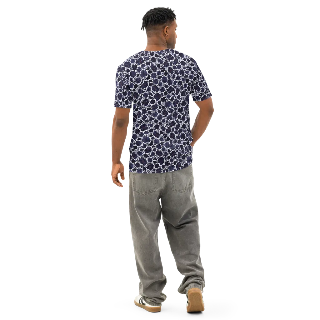 Indigo Bloomfield on Men's Cotton Crew Neck T-Shirt — Back